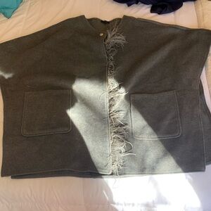 Gray Talbots poncho size m/l